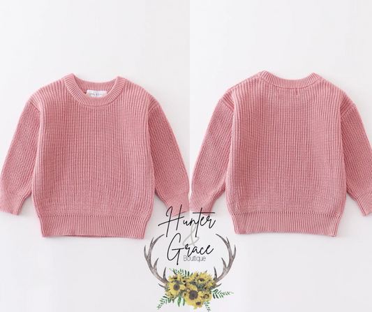 Chunky Knitted Sweater- ROSE