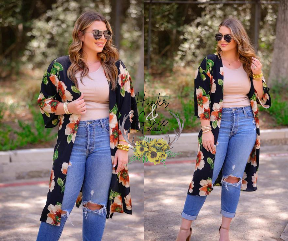 Addison Floral Kimono