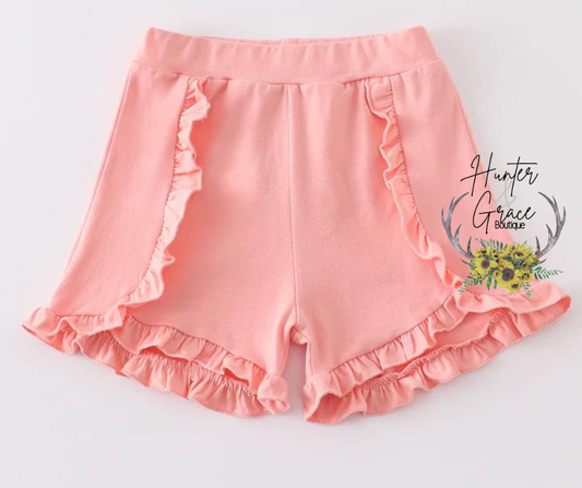 Peach Ruffle Shorts