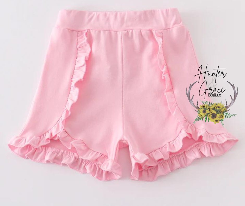 Pink Ruffle Shorts