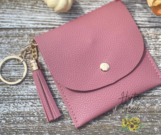 The Alexis Wallet Keychain- ROSE