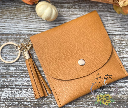 The Alexis Wallet Keychain- MUSTARD