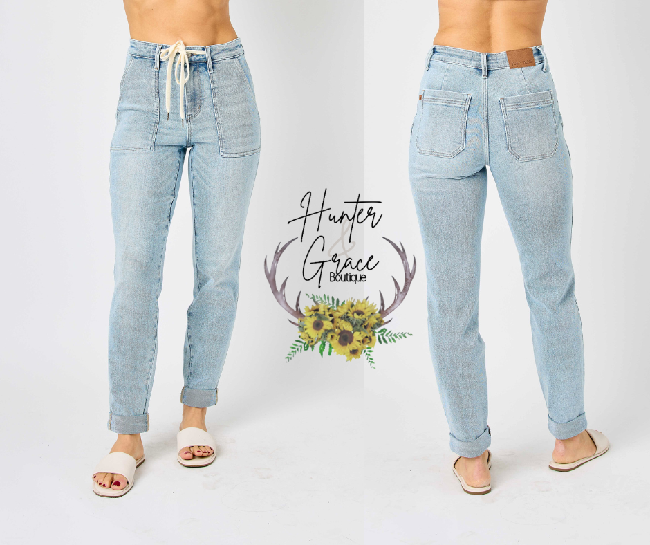 Judy Blue HW Double Cuff Joggers (REG & PLUS)