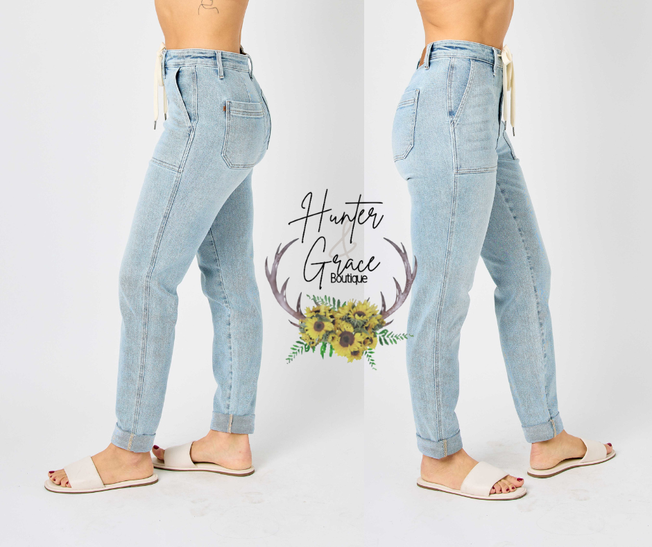 Judy Blue HW Double Cuff Joggers (REG & PLUS)