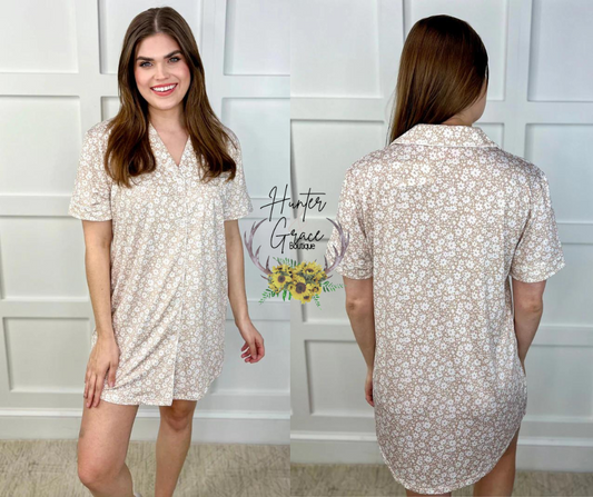 Queen Of Comfort Sleep Shirt - Wishlist Floral