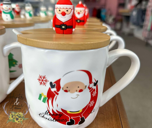 Cocoa Mug Gift Set- Santa Mug/Santa Top