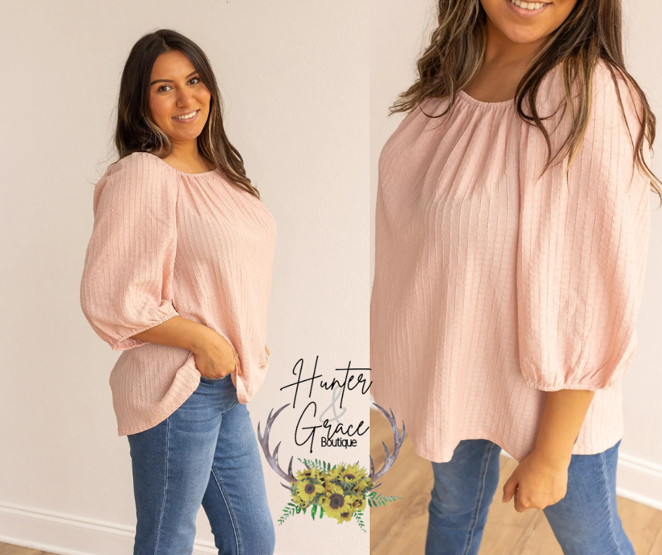 Pink Breeze Elegance Off The Shoulder Top