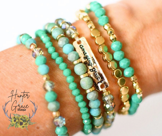 Amazing Grace Beaded Bracelet Set