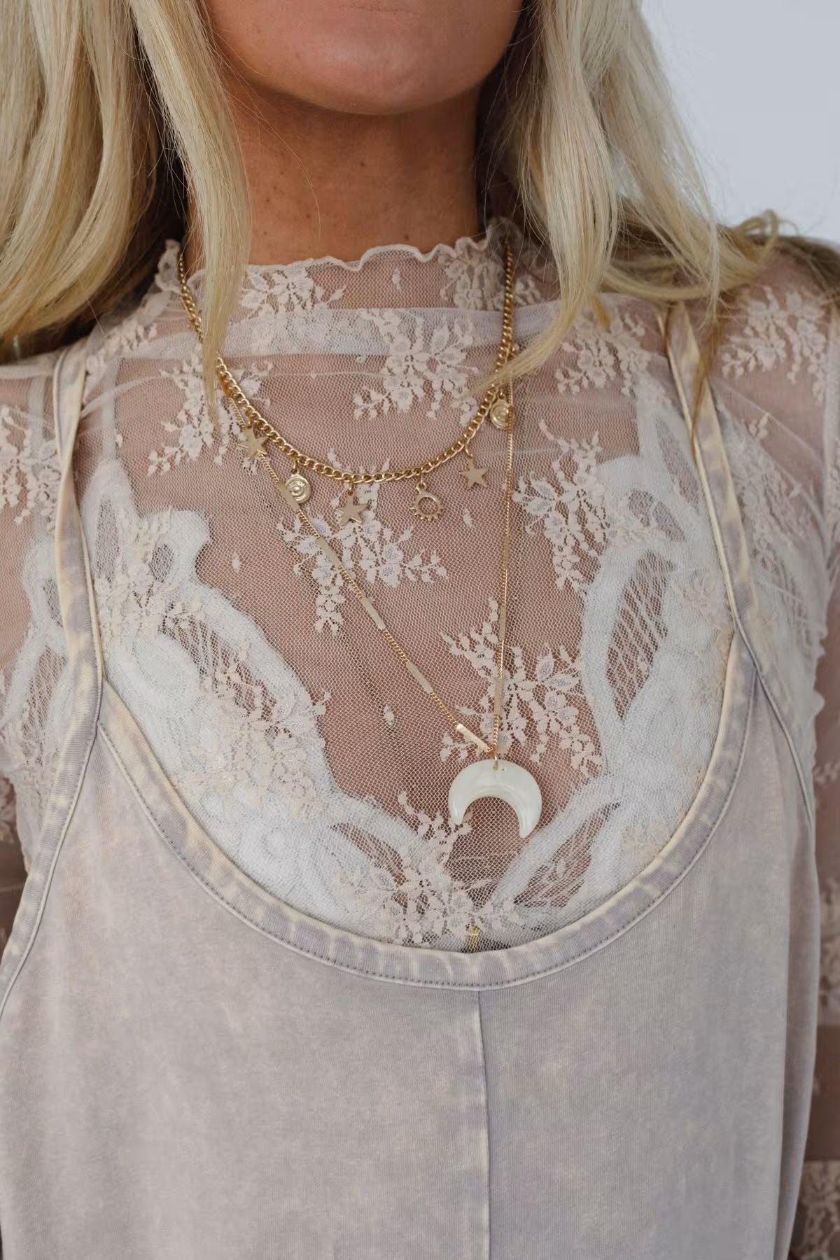 Celestial Moon Layered Necklace