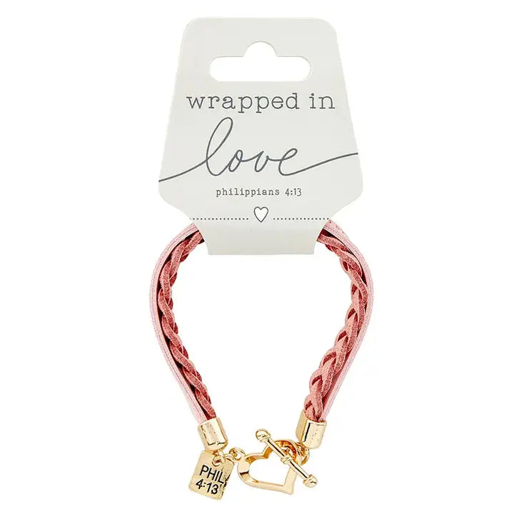 Wrapped in Love Philippians 4:13 - Braided Bracelet