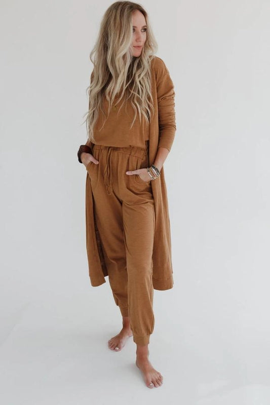 The Coffee Run Cardigan Set