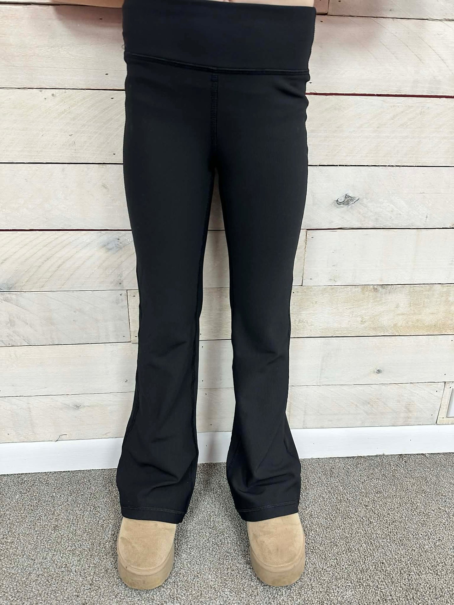 Girls Rib Everyday High Rise Flare Pants