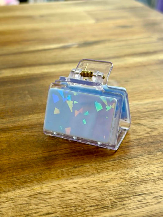 Blue Holographic Claw Clip
