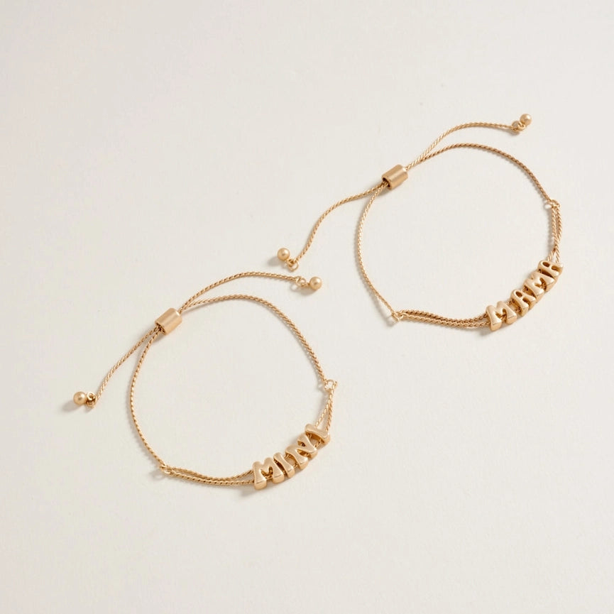 Mama + Mini Bracelet Gold