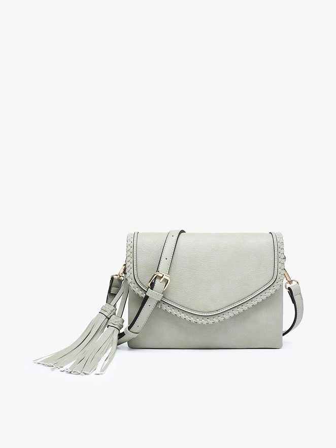 The Sloane Flap over Crossbody- Sage