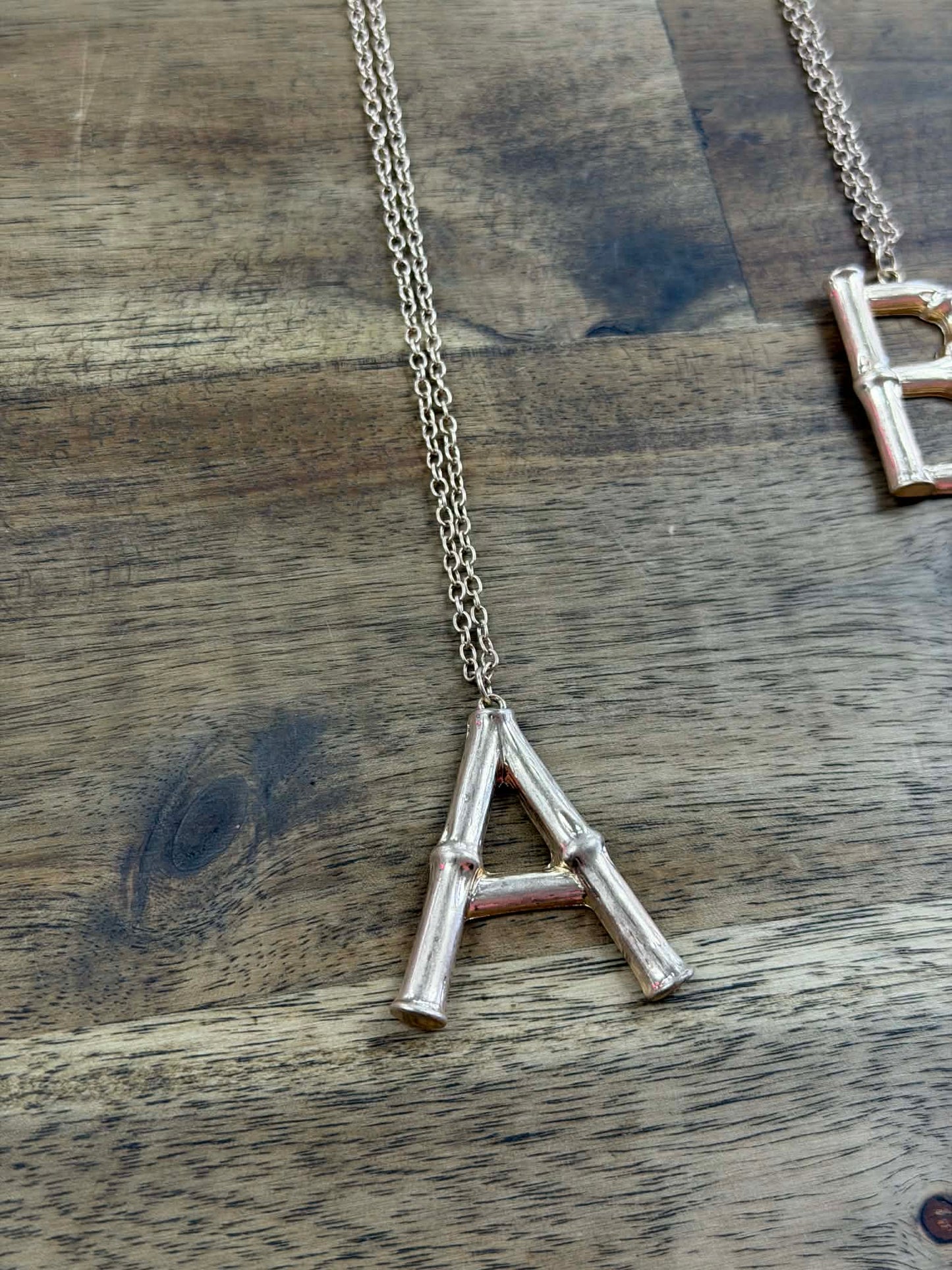 Bamboo Initial Necklace