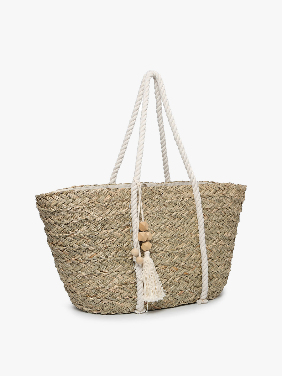 Tinsley Seagrass Tote w/ Rope Handles