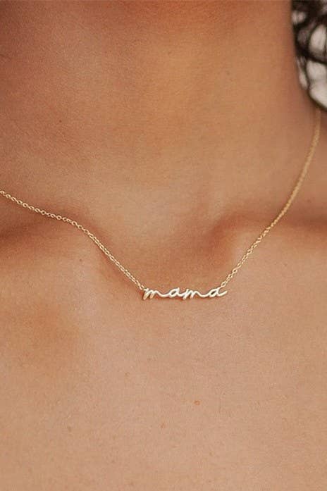 Mama Necklace- Silver