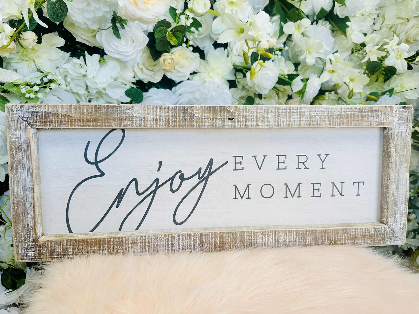 Reversible Wood Framed Sign - Worry Less
