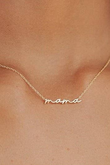 Mama Necklace- Silver