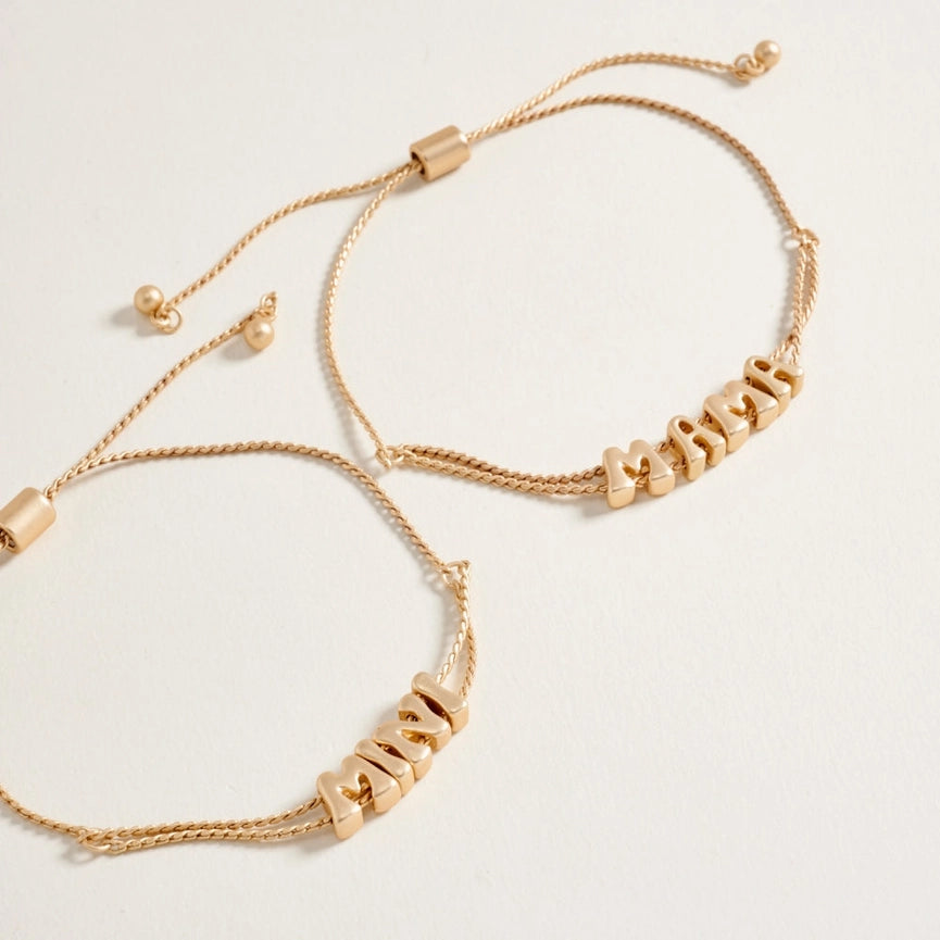 Mama + Mini Bracelet Gold