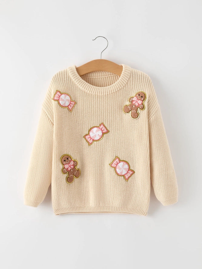 Gingerbread Girl's Pullover Sweater
