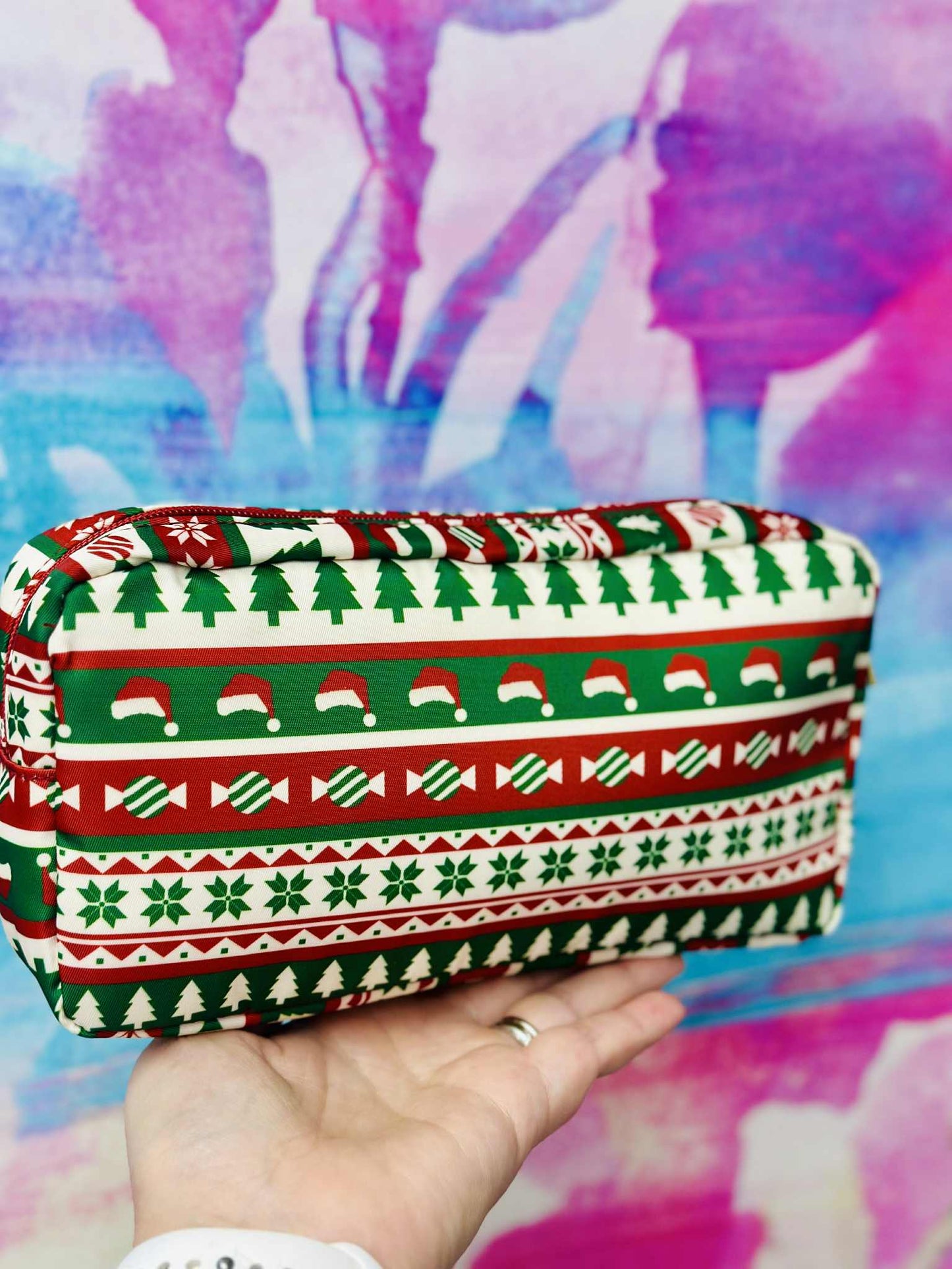 Holiday Cheer Travel Cosmetic Bag