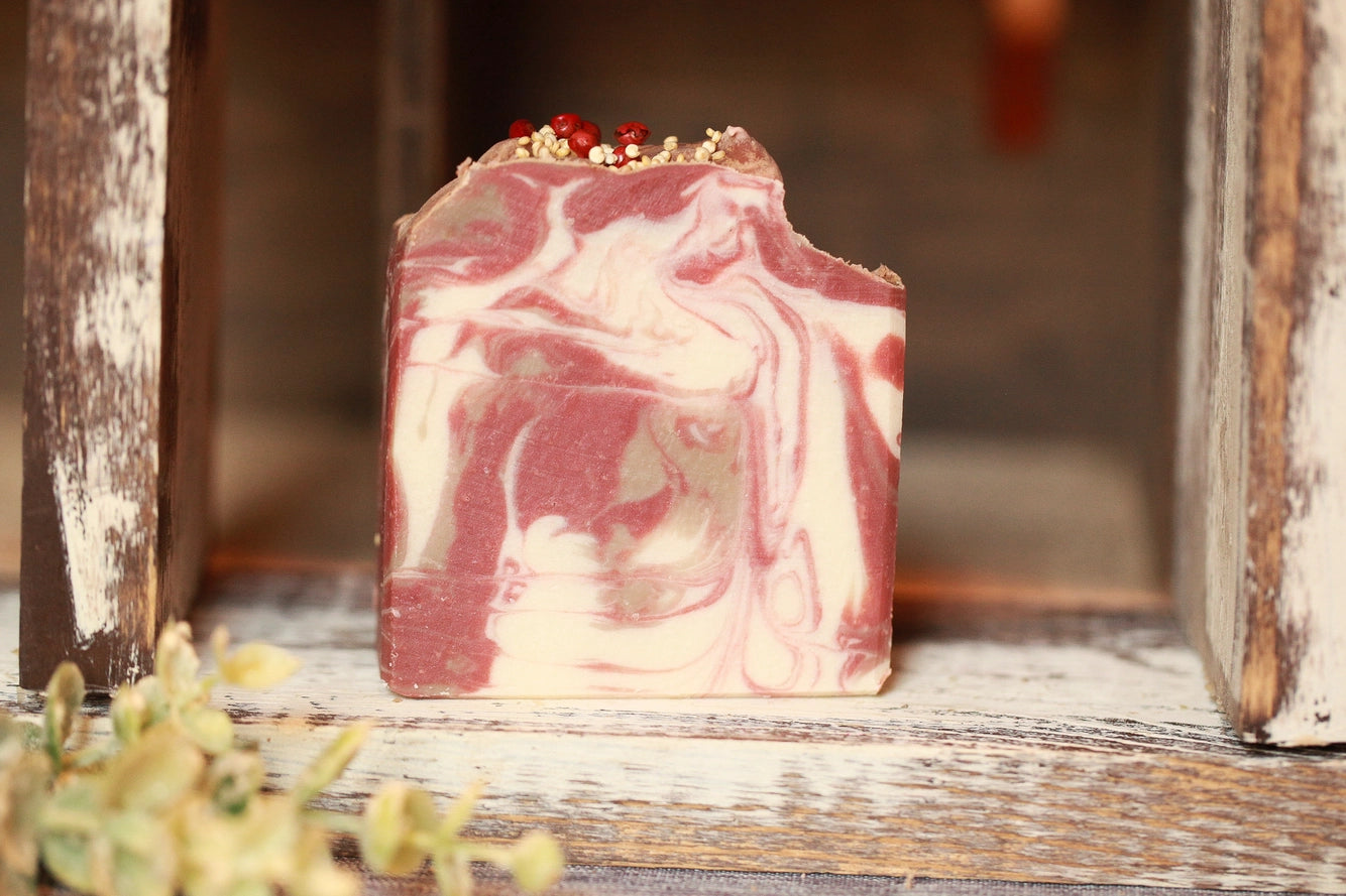 Cherry Almond Artisan Bar Soap, Luxury Shea Butter