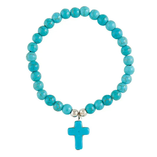 Cross Bracelet - Blue