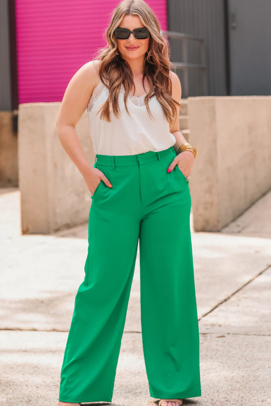 Busy In The City Pants -Green