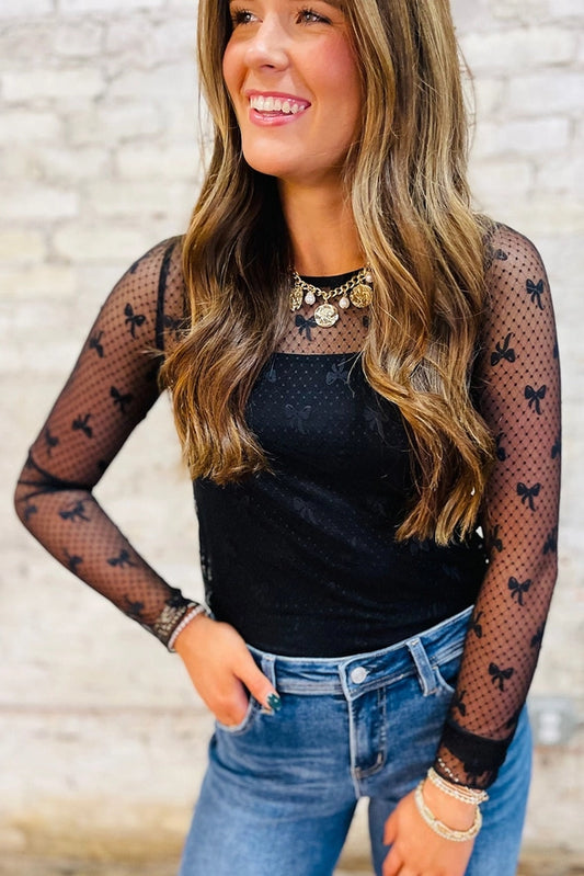 The Mal Mesh Bow Top