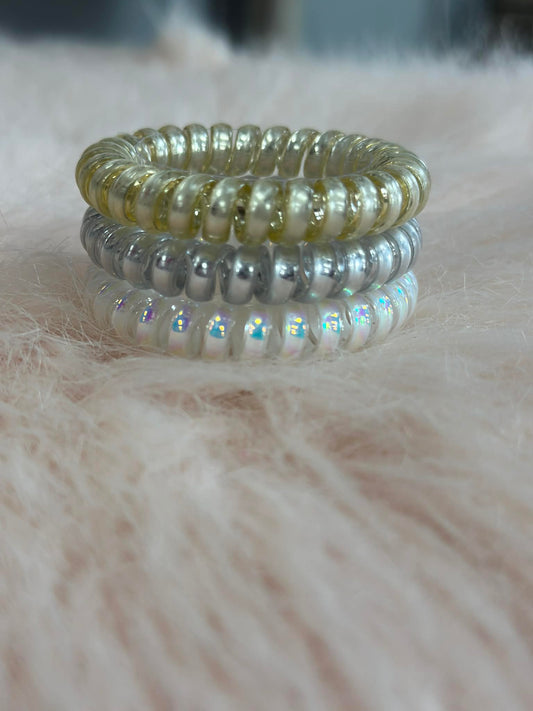 Mother of Pearl Hair Tie Set