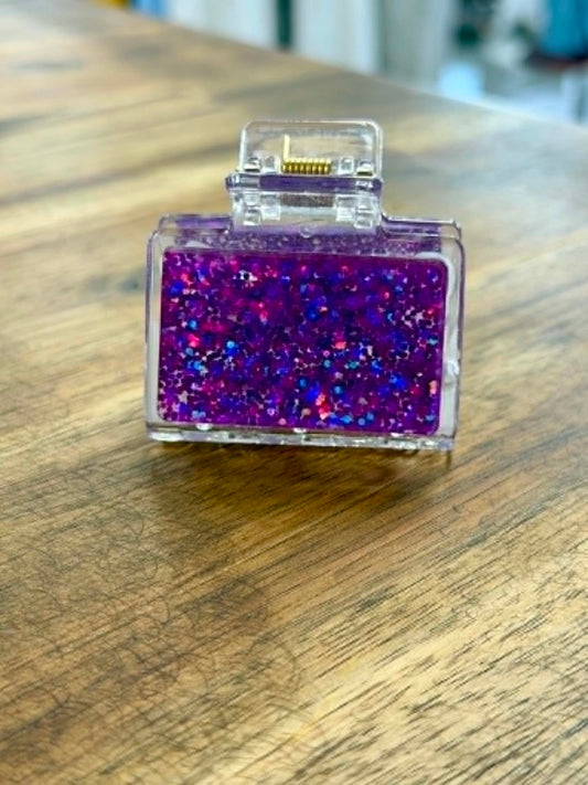 Purple & Blue Glitter Claw Clip