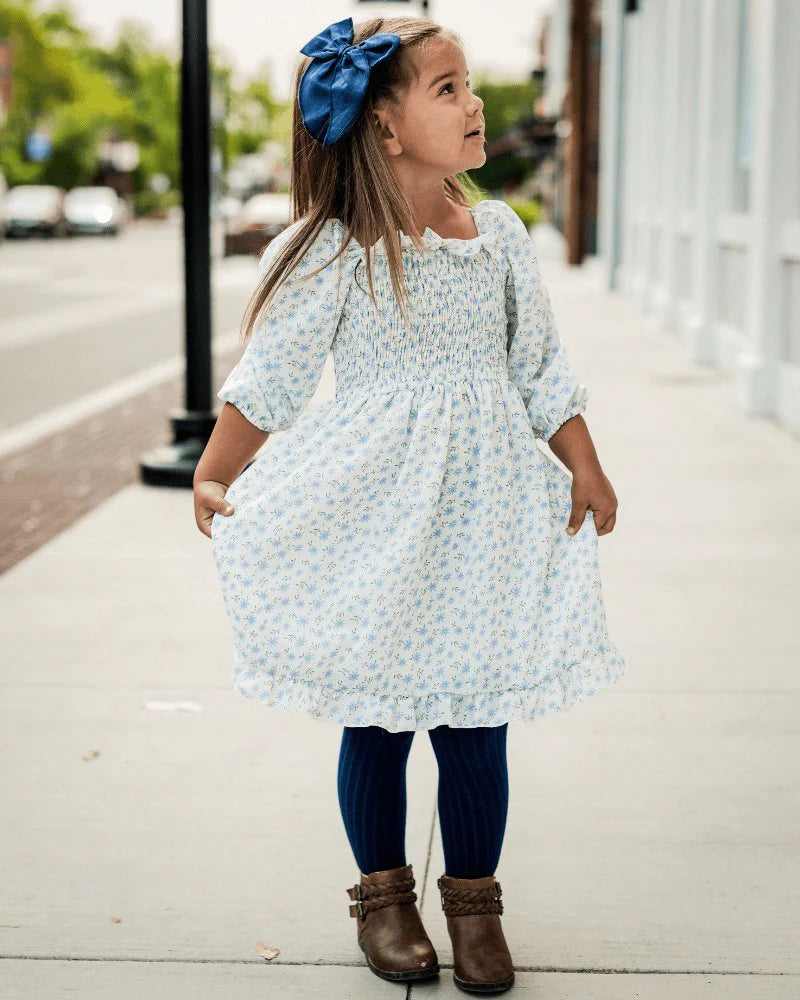 Kristy Dress - Blue Floral